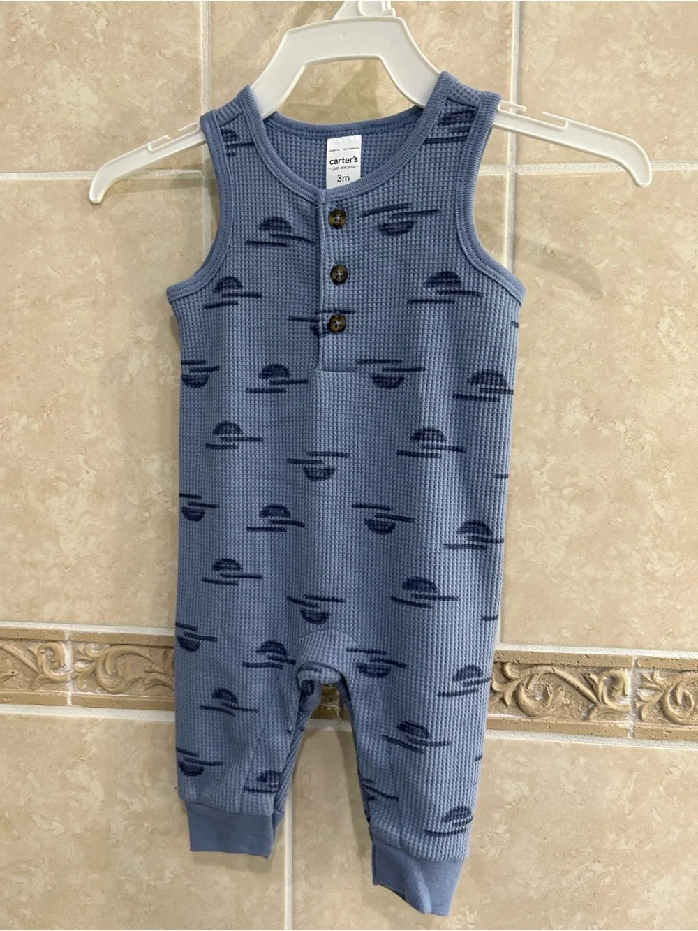 Carter’s Blue Waffle Weave Romper
